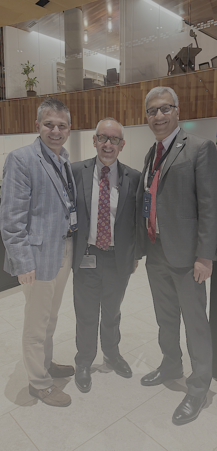 Costello’s Patrick Soleymani and JK Aier meet with Francisco Marmalejo, President of Higher Education at Qatar Foundation (center), for discussions on how George Mason University is helping to develop entrepreneurial ecosystems that are adaptable, inclusive, productive, and sustainable. Photo courtesy of Patrick Soleymani.